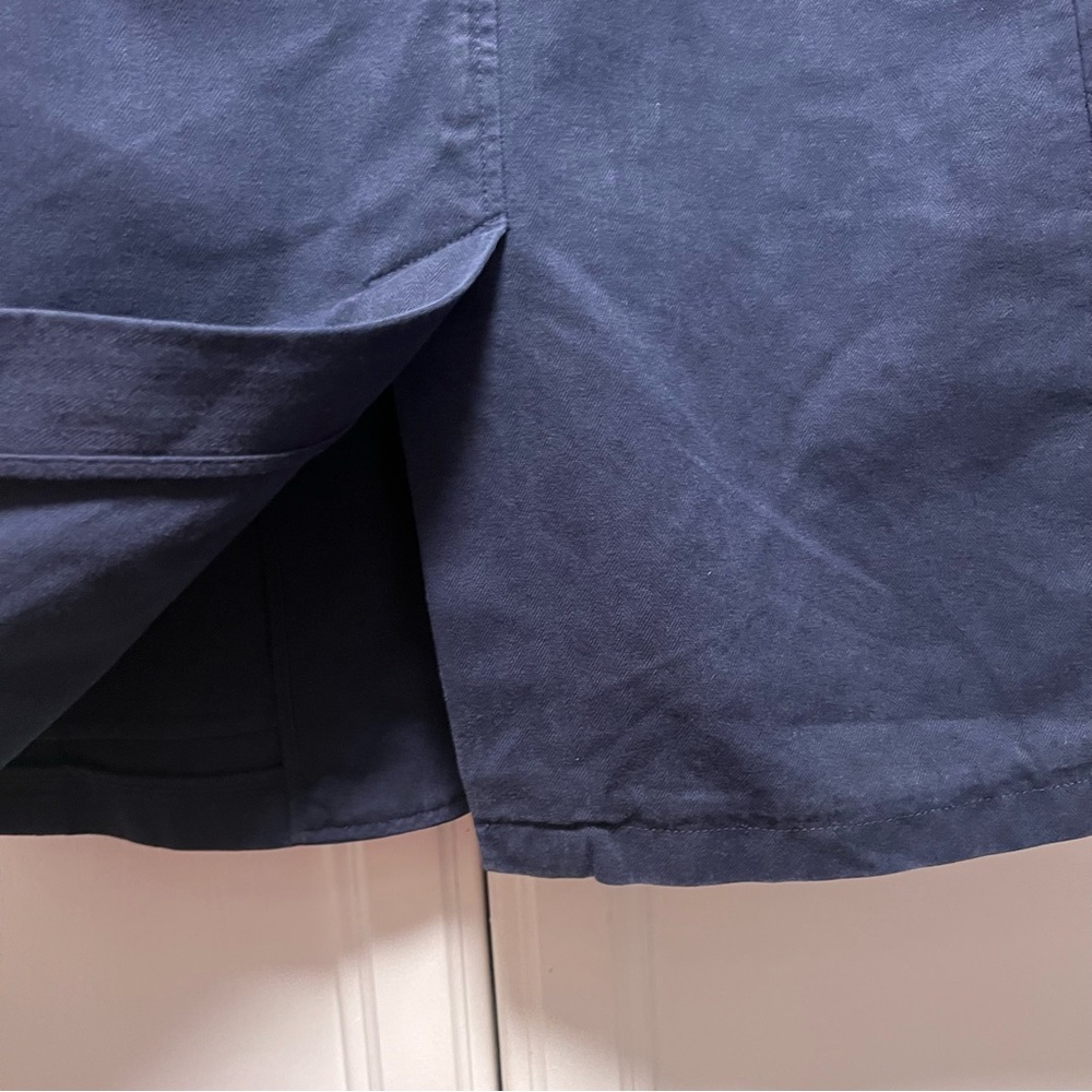 A.P.C. Canvas Navy Cotton Blazer Coat Pearl-like Two Buttons Classic Size Medium - Picture 8 of 10